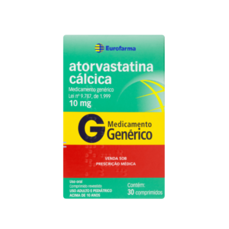 Atorvastatina Cálcica 40mg Genérico 30 Comprimidos