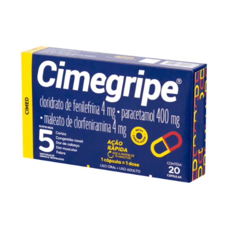 Cimegripe com 20 comprimidos