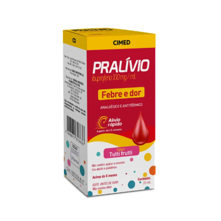Pralivio 100 mg/ml Suspensão Oral 20ml