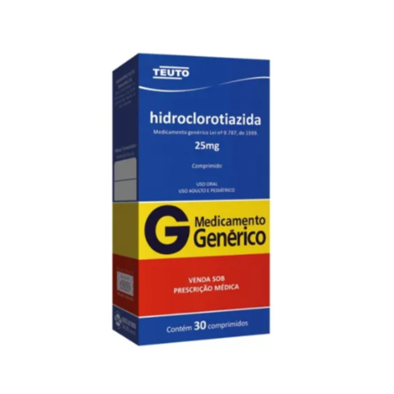 Hidroclorotiazida 25mg 30 comprimidos